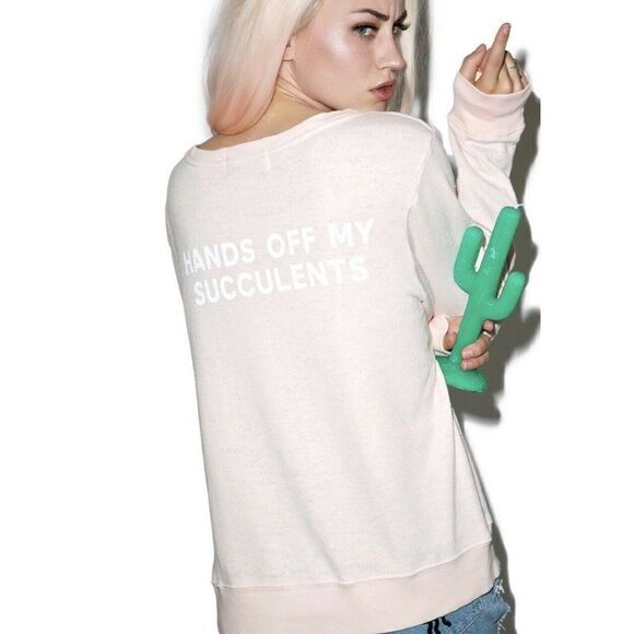 NEW WILDFOX DON’T TOUCH HANDS OFF MY SUCCULENTS BBJ JUMPER - Picture 3 of 5